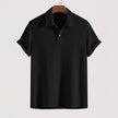 Nameria Men's Lapel Rhombic Knit Short Sleeve Polo