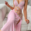 Nameria Cut Out V Neck Sleeveless Nightgown Long Skirt