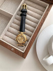 Nameria Vintage Quartz Watch Leather Strap 23mm Dial 7mm Slim