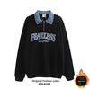 Nameria Unisex Oversize Denim Lapel Polo Sweatshirt