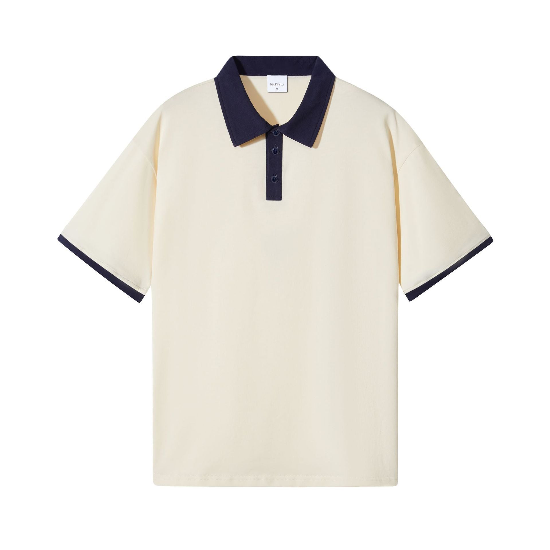 Nameria Unisex Color Block Polo Shirt 100% Combed Cotton Loose Fit