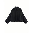 Nameria Suede Textured Lapel Bomber Jacket