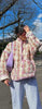 Nameria Womens Cotton Jacket Stand Collar Floral Print Mid Length