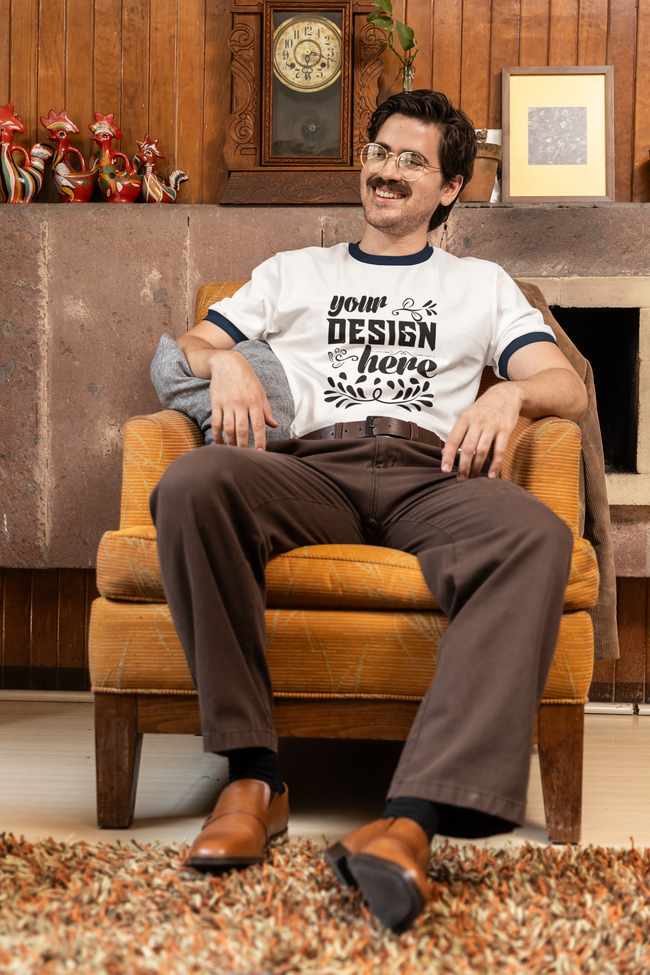 Customizable AS Colour 5053 Mens Staple Ringer T-Shirt Regular Fit