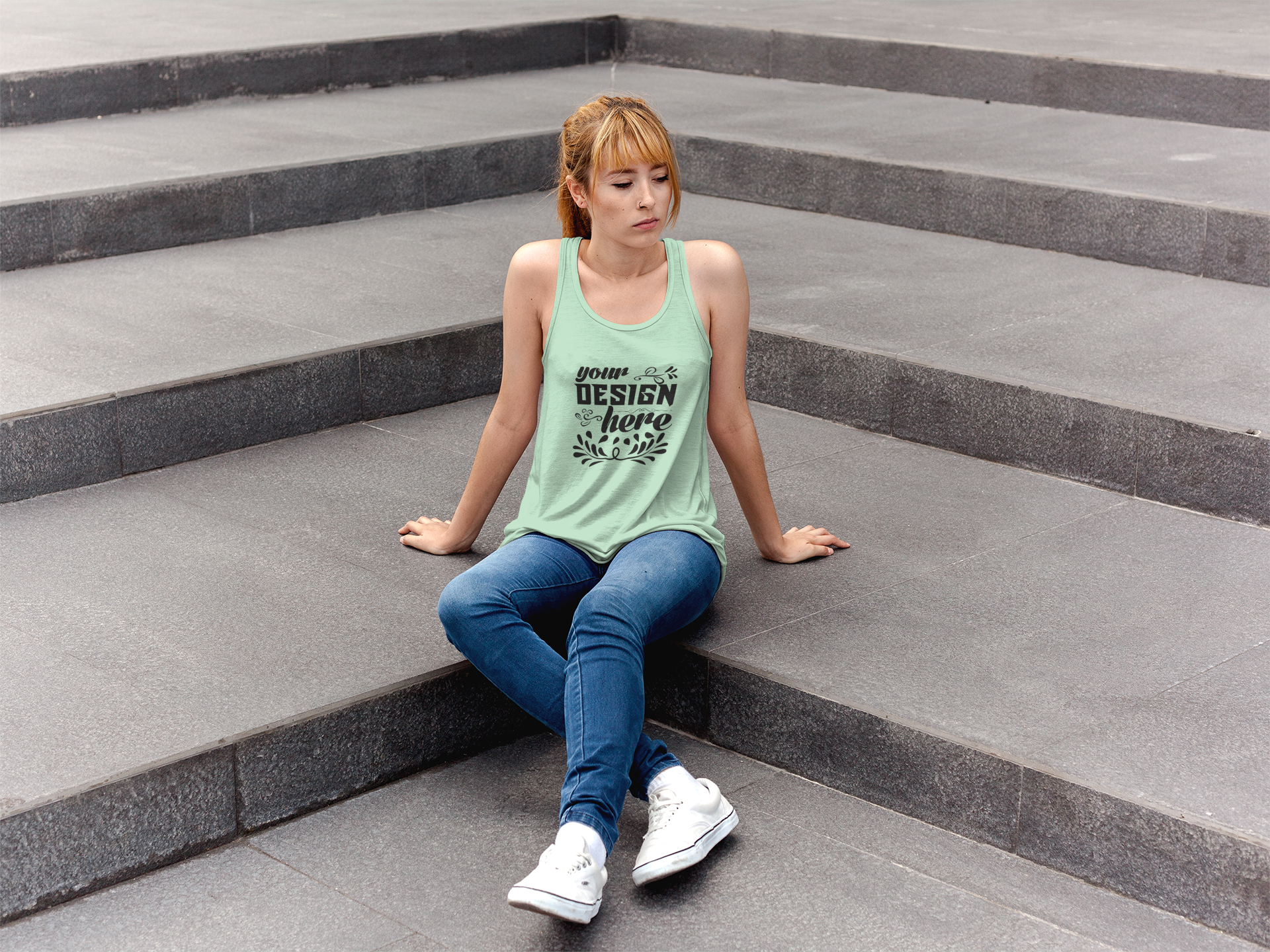 Customizable Bella+Canvas 8800 Womens Flowing Racerback Tank