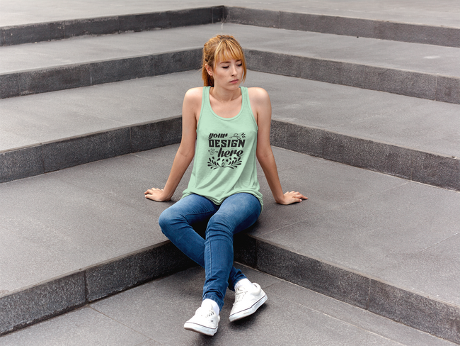 Customizable Bella+Canvas 8800 Womens Flowing Racerback Tank